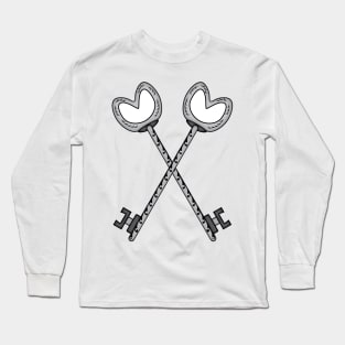 Two keys symbol - Masonic symbol of Treasurer for Blue Lodge Freemasonry Long Sleeve T-Shirt